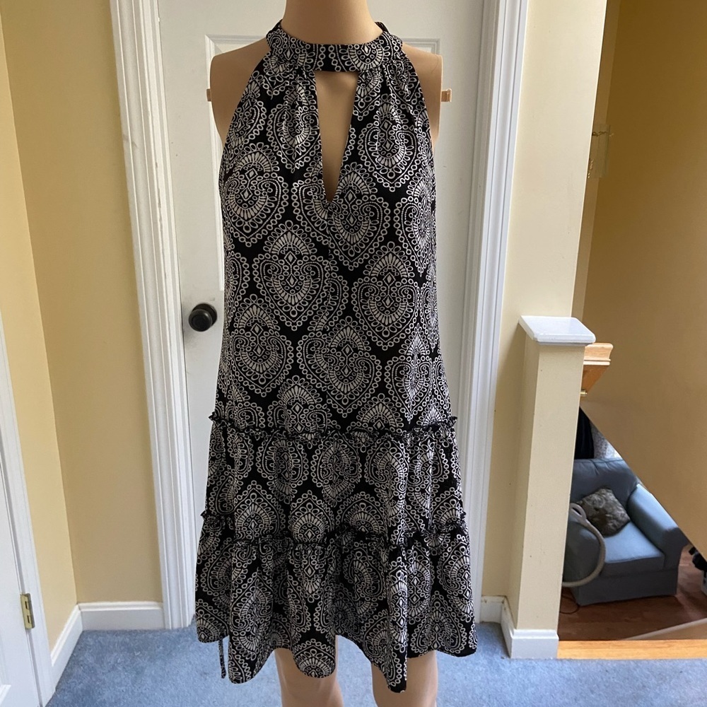 Laundry by Shelli Segal Black and white Halter dress